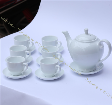 Bộ ấm chén in logo - in bộ trà - in ấm chén - bộ dáng Minh Long MS 14486