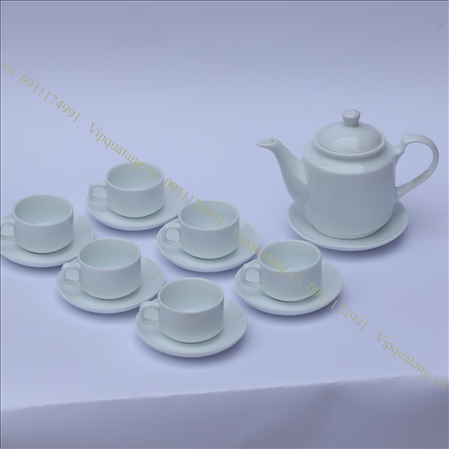 Bộ ấm chén in logo - in bộ trà - in ấm chén - Bộ Jasmine cao MS 14487