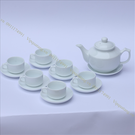 Bộ ấm chén in logo - in bộ trà - in ấm chén - Bộ Jasmine Thấp MS 14489