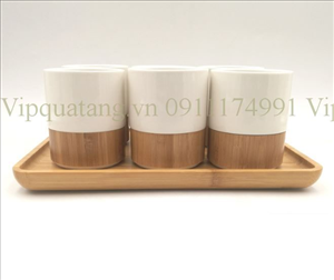Bộ trà bằng gỗ tre MS 10958
