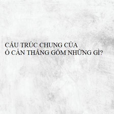 CẤU TRÚC CHUNG CỦA Ô CÁN THẲNG GỒM NHỮNG GÌ? MS 23310