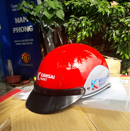 Cơ sở sản xuất mũ bảo hiểm in logo - nón bảo hiểm in logo uy tín và chất lượng