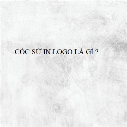 CỐC SỨ IN LOGO LÀ GÌ ? MS 23312