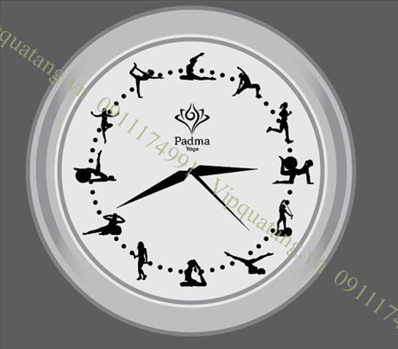 Đồng hồ treo tường in logo quà tặng, đồng hồ tròn MS 15045