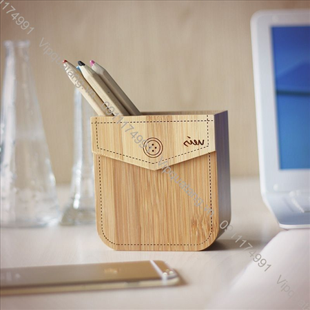 Hộp cắm bút để bàn bằng gỗ sáng tạo MS 21070