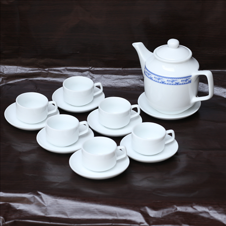 in bộ trà - in ấm chén - Bộ Jasmine quai vuông MS 14488