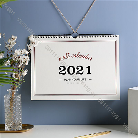 Lịch treo tường 2021, Lịch lập kế hoạch, in theo thiết kế yêu cầu MS 21132