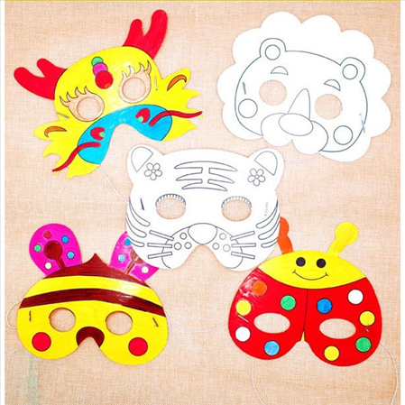 Mặt nạ giấy cho bé tự tô màu, DIY cho trẻ em MS 22521