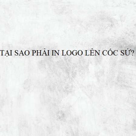 TẠI SAO PHẢI IN LOGO LÊN CỐC SỨ? MS 23313